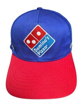 Dominos Pizza Vintage Blue & Red Mesh Snapback Hat
